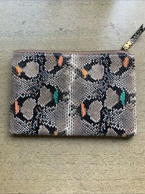 Madewell Black and Gold Interior Cardholder Pouch